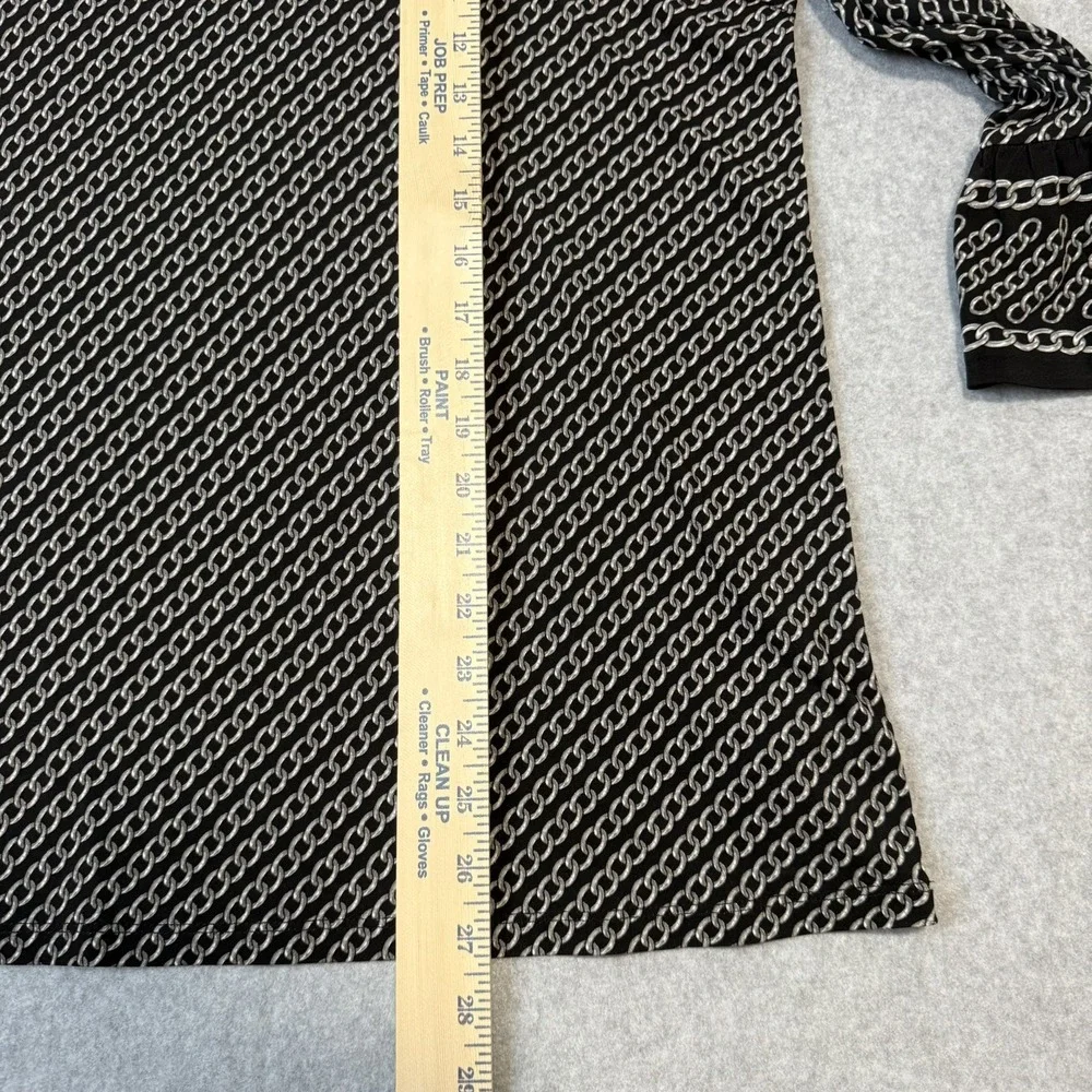 Michael Kors Top Womens 1X Black & Silver Chain Link Casual Career Party Shirt